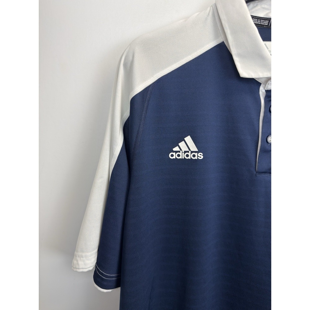 Adidas Climalite Performance Navy Blue/ White Polo ST Rebels Shirt Mens 2XL‎ - Picture 4 of 7